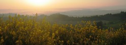 Tramonto sulle colline a est della citta'