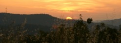 Tramonto vicino al paese